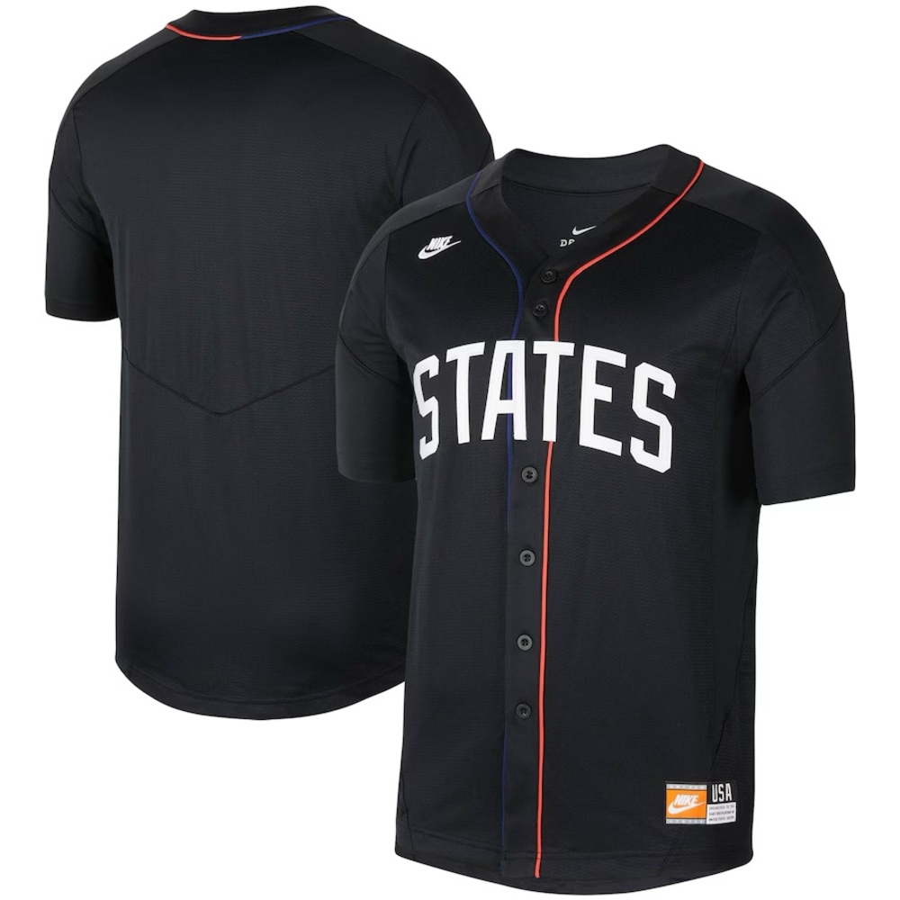 Nike Black USA USMNT “States” Baseball Jersey
